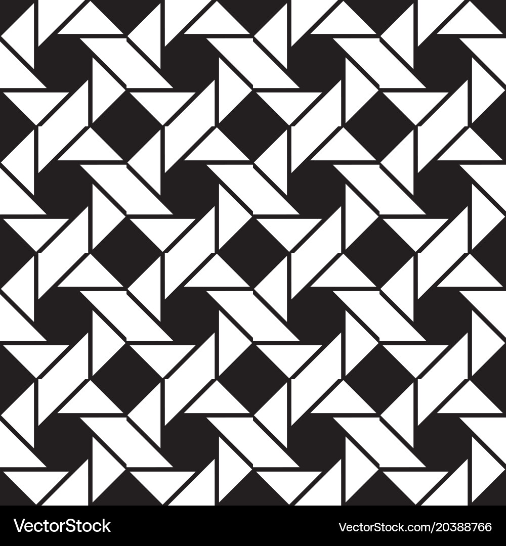 Universal repeating abstract shape in black Vector Image