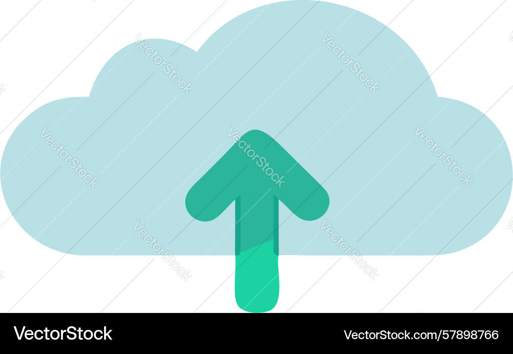 Upward cloud arrow icon for file uploads design Vector Image