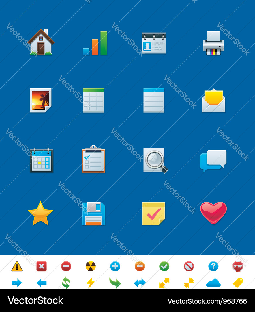 Website Icon Set - Webmaster Tools vector image