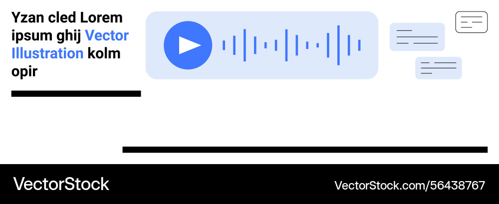 Audio player interface with playback button Audio player interface with playback button vector image