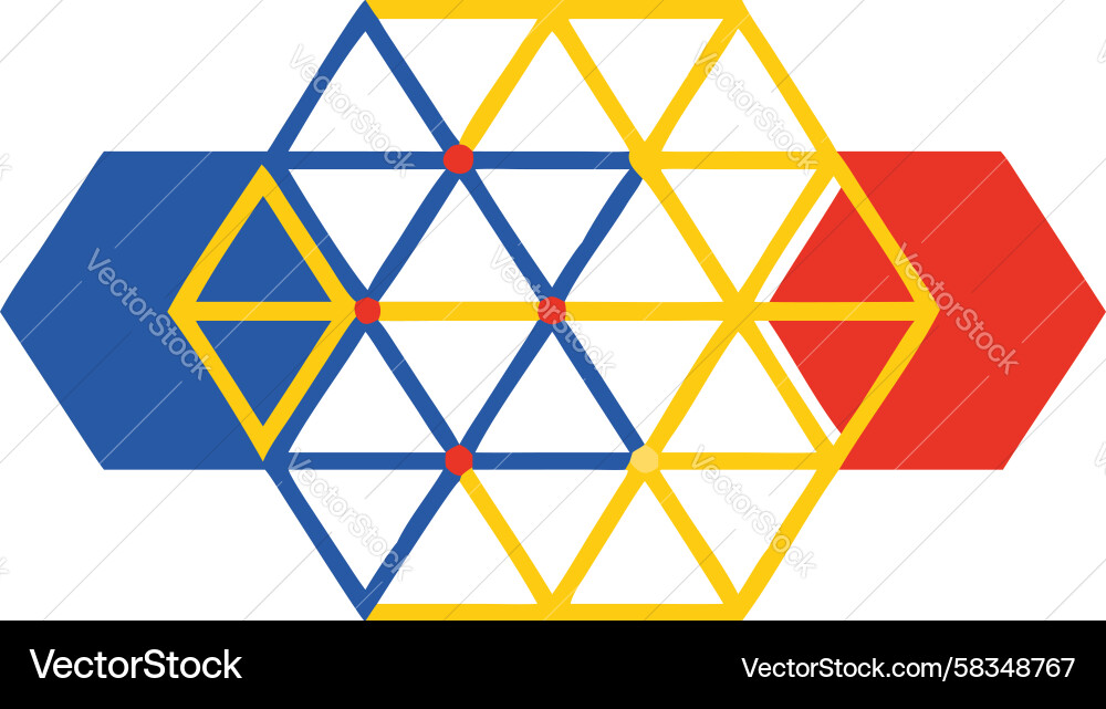 Dynamic Geometric Hexagon Pattern Vector Image