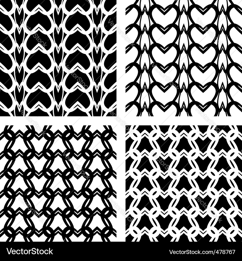 Lacy Knitted Patterns Vector Image