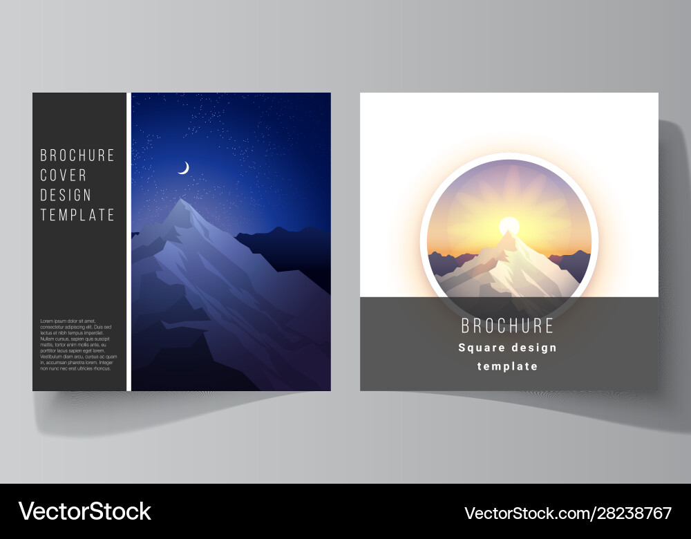Minimal layout two square format Minimal layout two square format vector image
