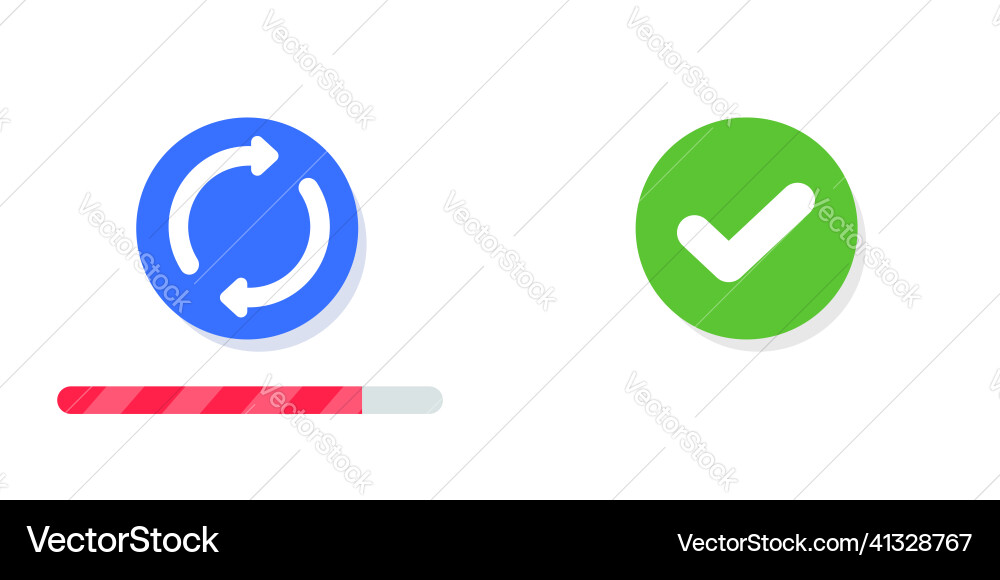 Update refresh icon or sync twist app load Update refresh icon or sync twist app load vector image