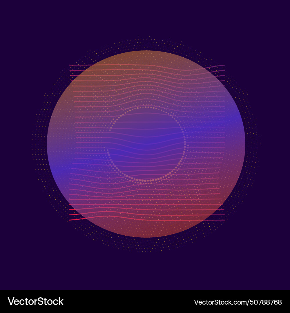 Abstract circular geometric background with wave Abstract circular geometric background with wave vector image