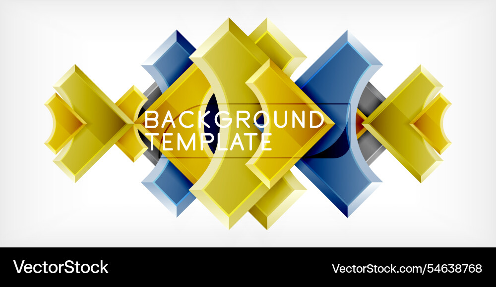 Arrow with round elements color geometric shapes vector image