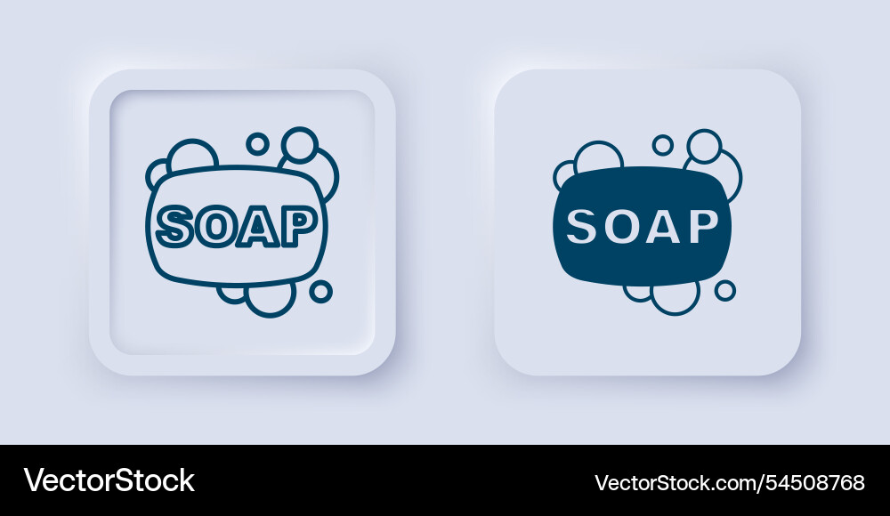 Filled and outline bar of soap icon isolated Filled and outline bar of soap icon isolated Vector Image