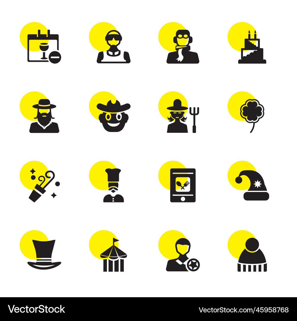 Hat icons Royalty Free Vector Image - VectorStock