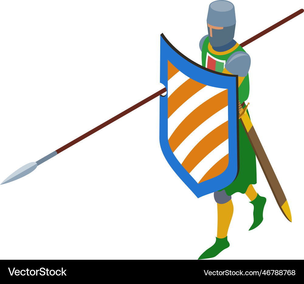 Medieval knight icon Medieval knight icon vector image