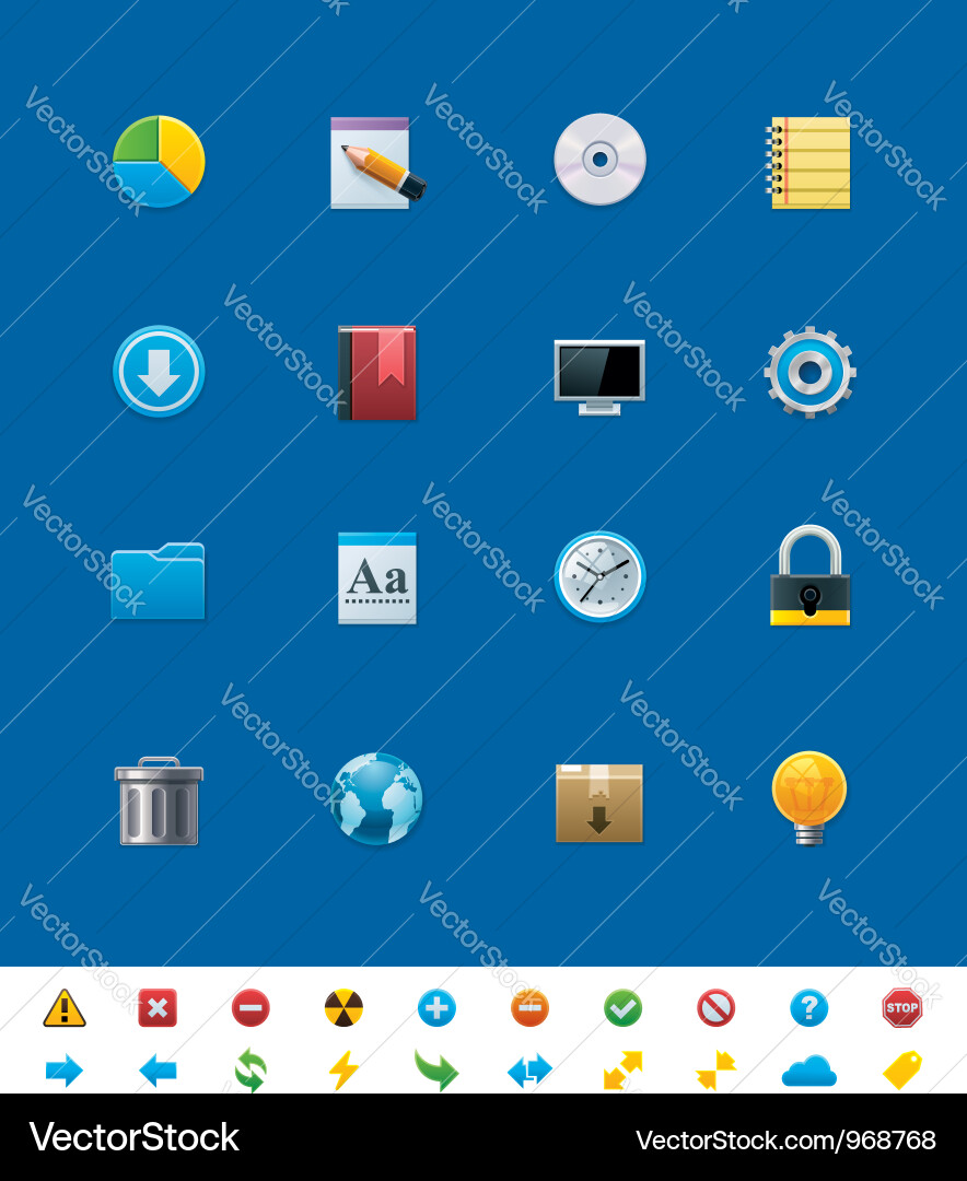 Web Icon Set - Digital Tools vector image