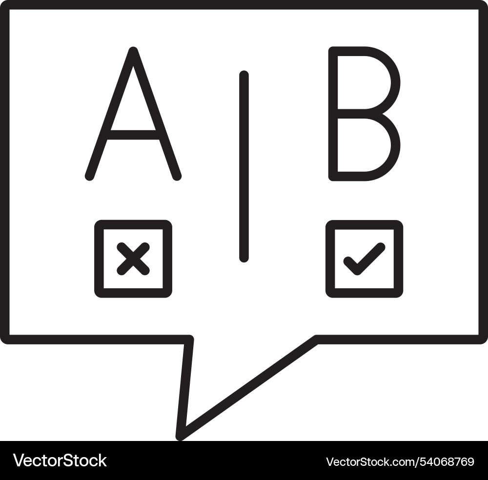 Ab testing line icon design vector image