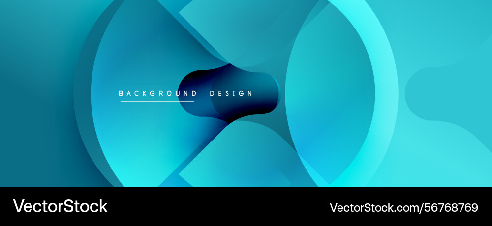 Abstract blue shapes overlap creating dynamic Vector Image