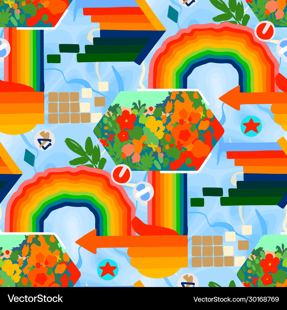 Abstract seamless pattern mixed from different Abstract seamless pattern mixed from different vector image