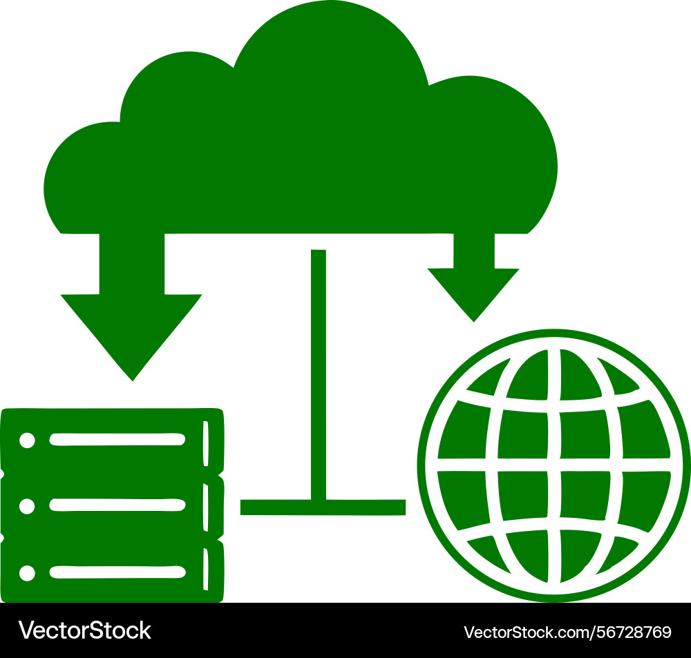 Cloud computing digital technology data transfer Vector Image