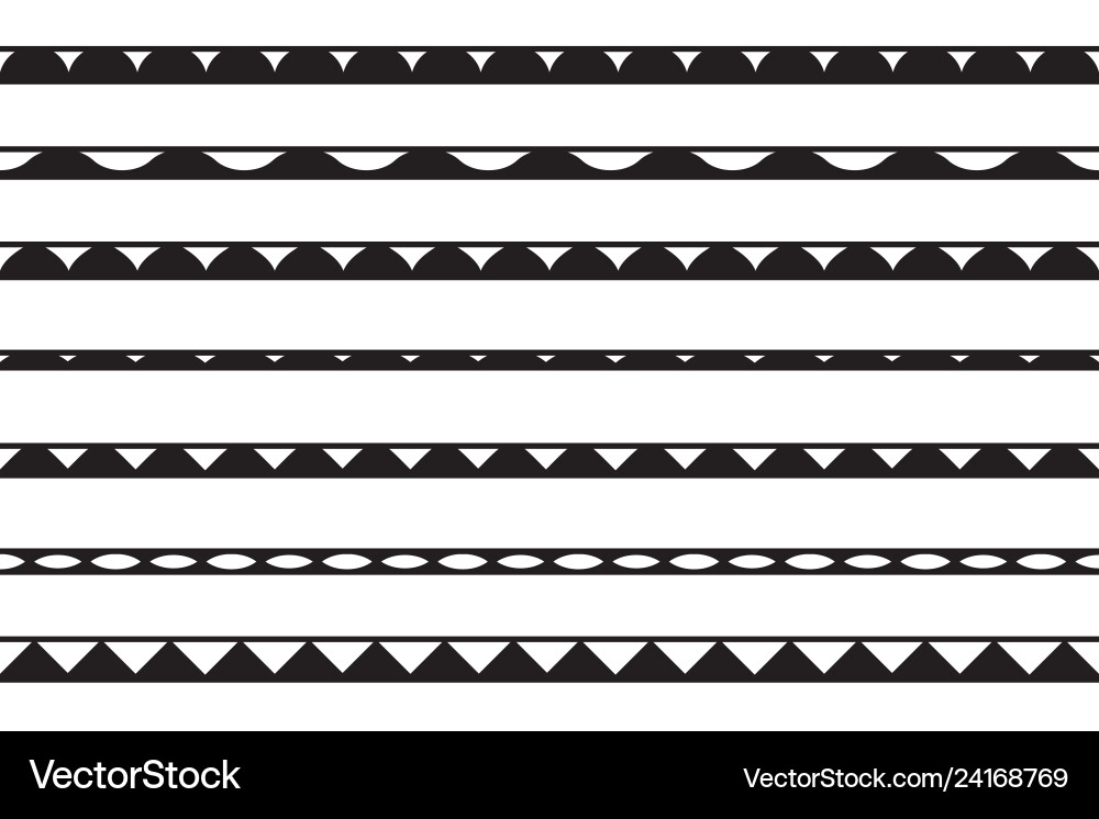 Set of seamless borders design elements Set of seamless borders design elements vector image