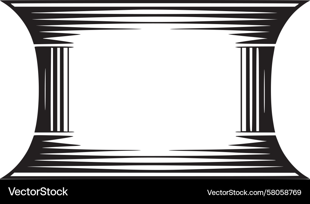 Stylized Column Framework Vector Image