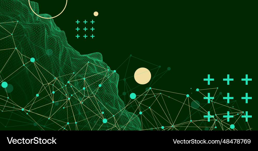 Template for science and technology presentation Vector Image