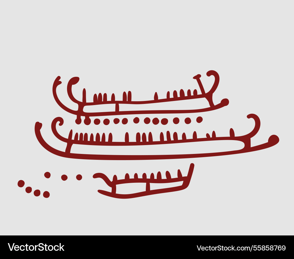 Viking boats and circles bronze age petroglyphs Viking boats and circles bronze age petroglyphs vector image