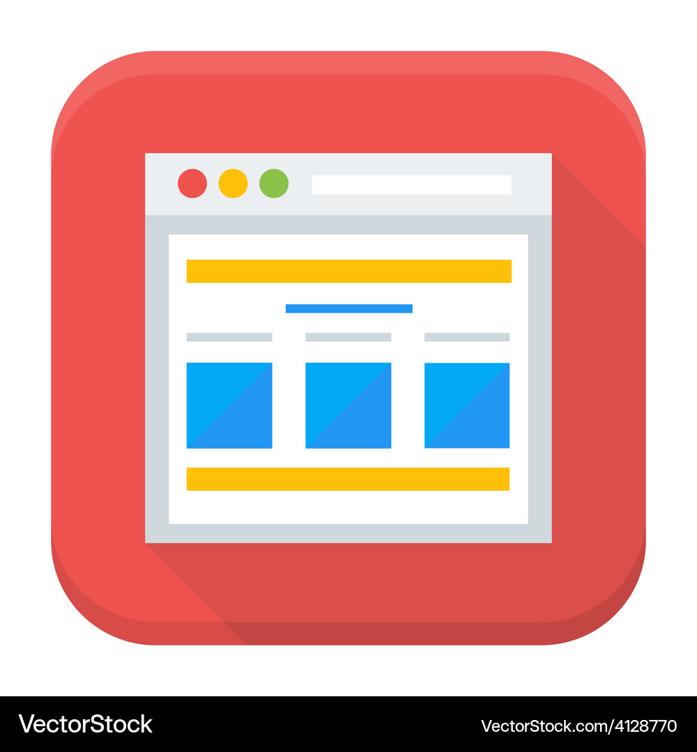 App Icon with Shadow Vector Image