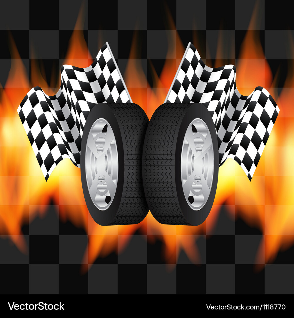 Checkered Flags Background Vector Image