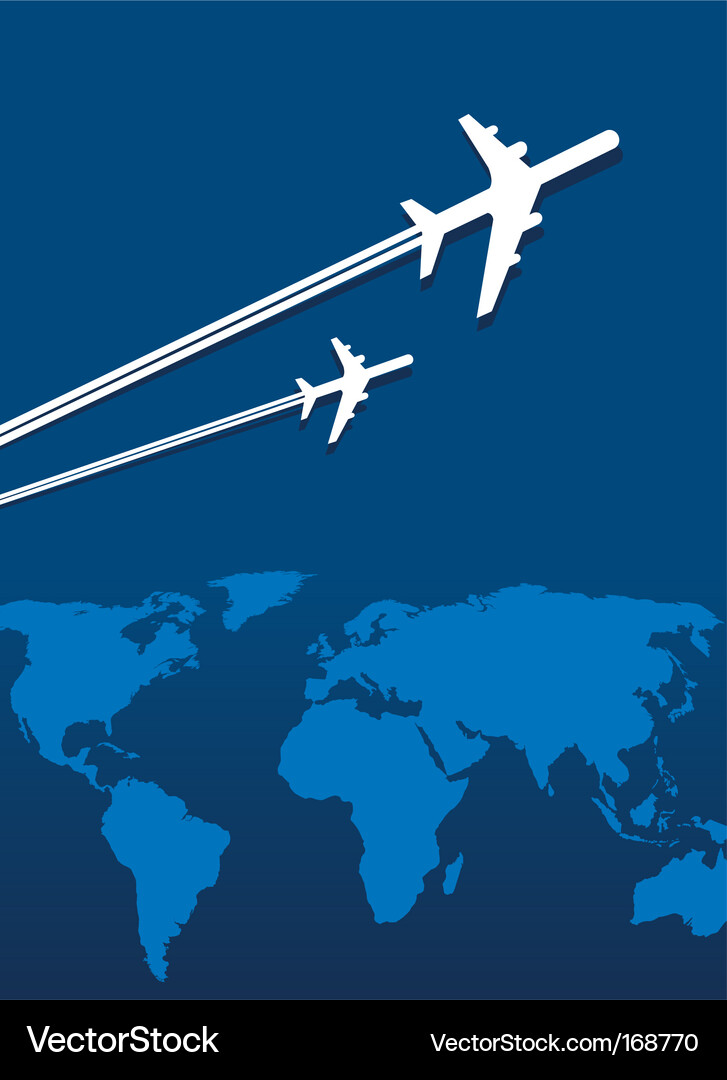 Global Flight Journey Vector Image