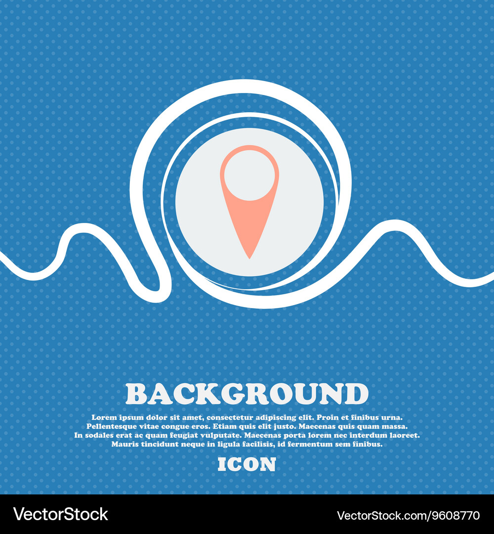 Map pointer icon gps location symbol blue Vector Image