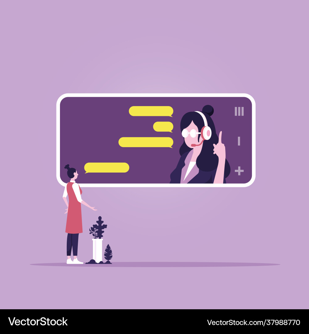 Online customer service concept Online customer service concept vector image