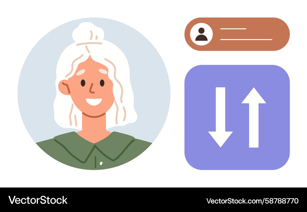Profile display with user avatar next to data Profile display with user avatar next to data Vector Image