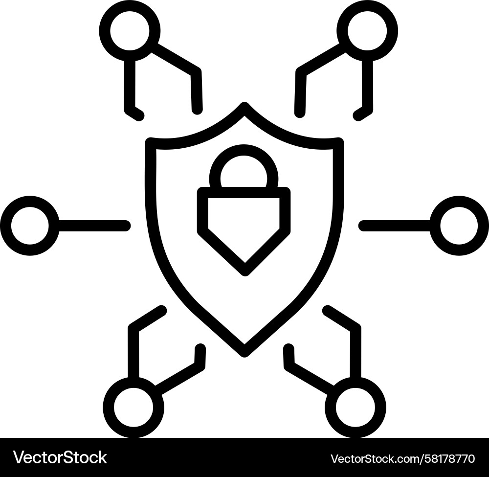 Secure Data Shield Vector Image