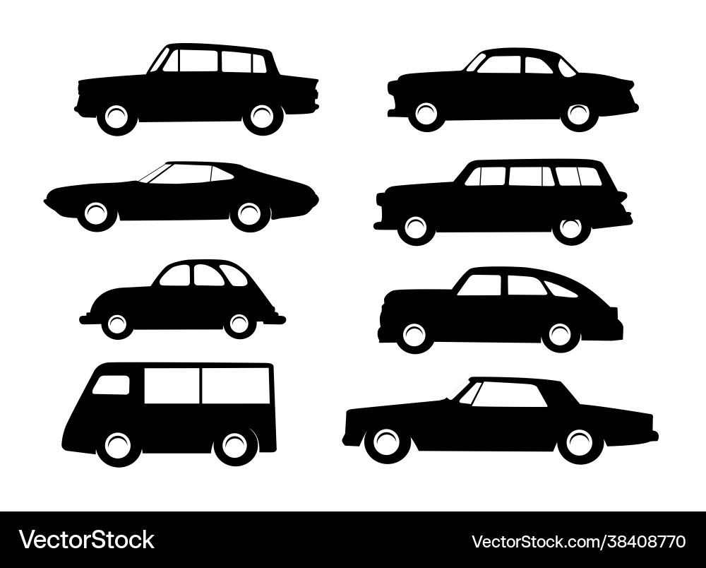 Set images sketches object element retro vector image