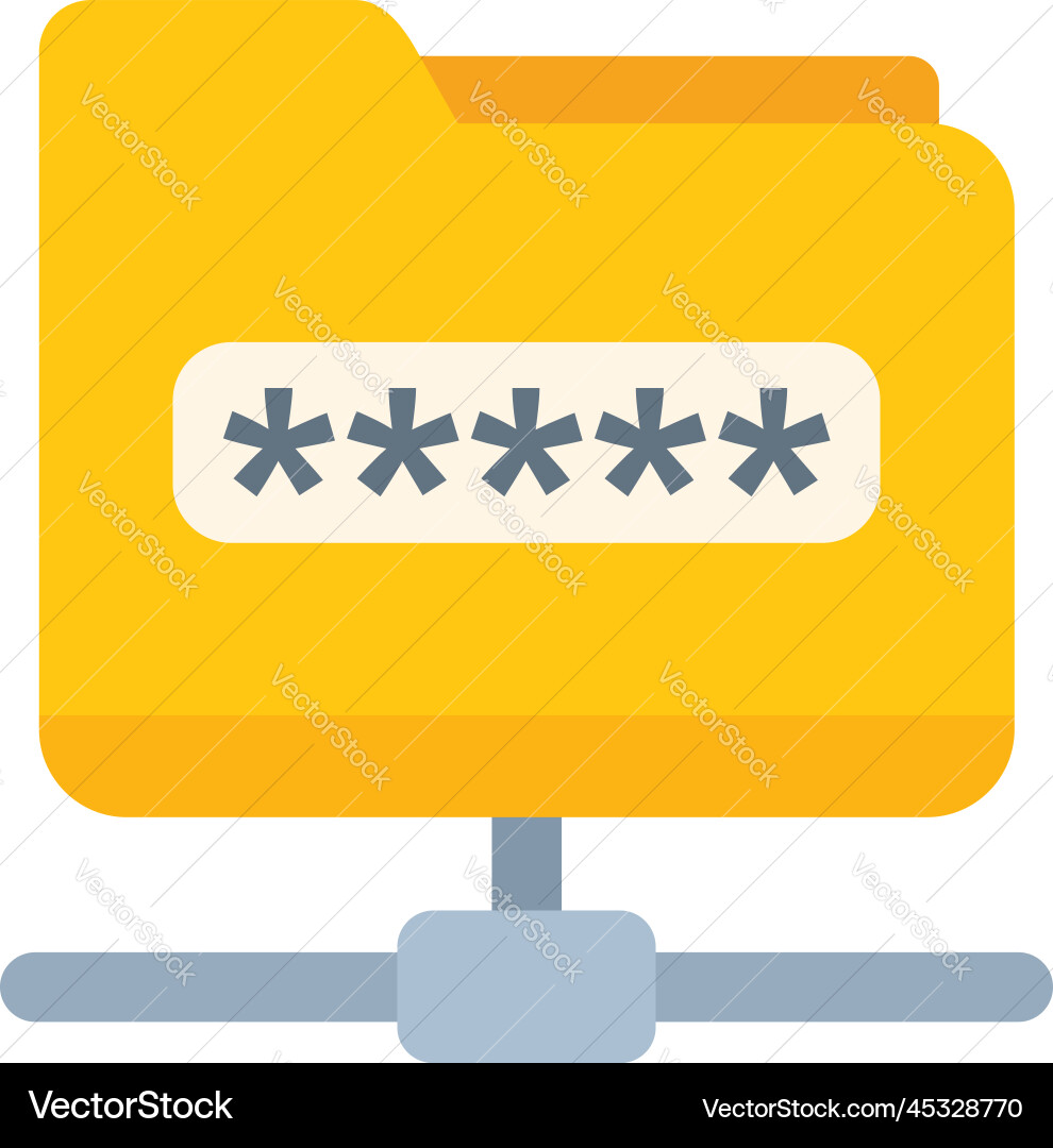 Shared folder safe icon flat secure policy Shared folder safe icon flat secure policy vector image