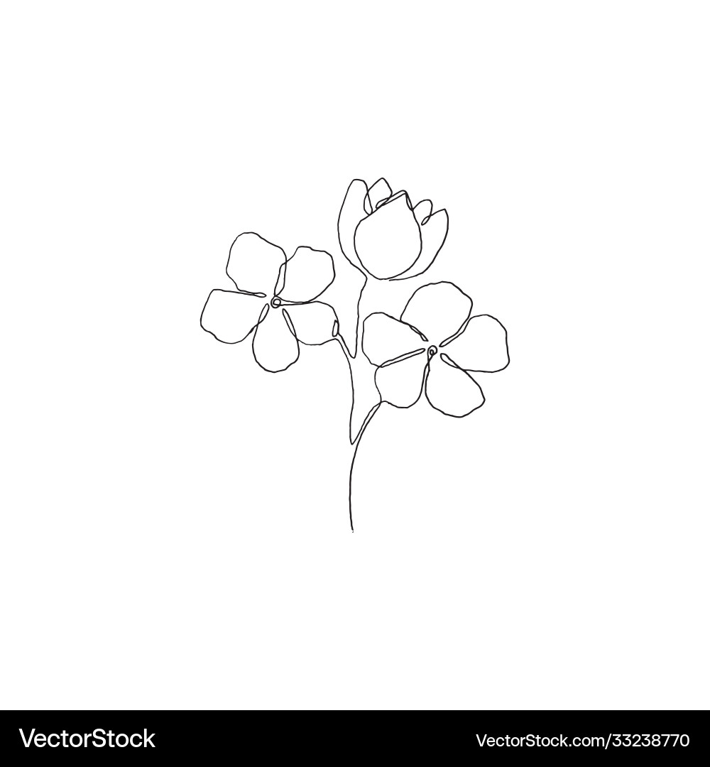 Simple continuous line art design Simple continuous line art design vector image