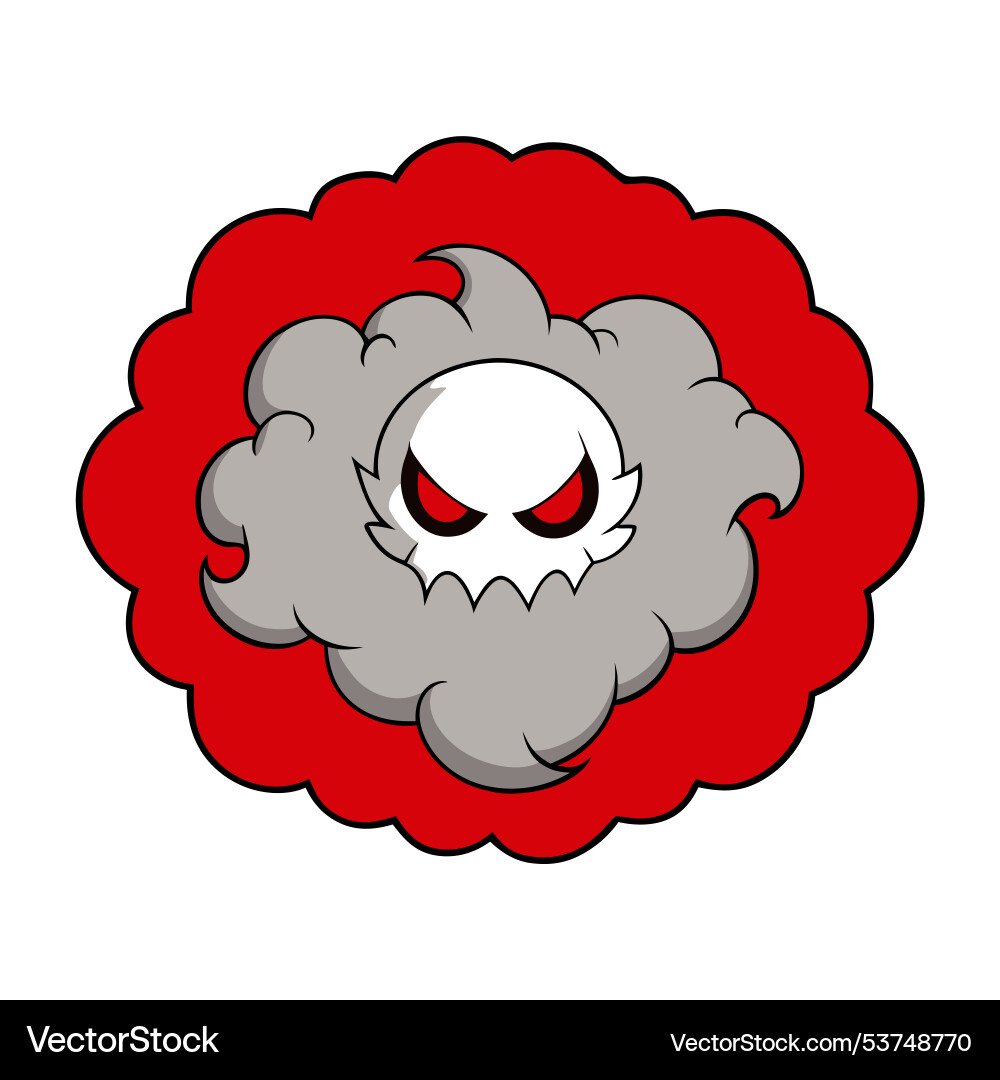 Smoke exploding outward from circular empty Vector Image