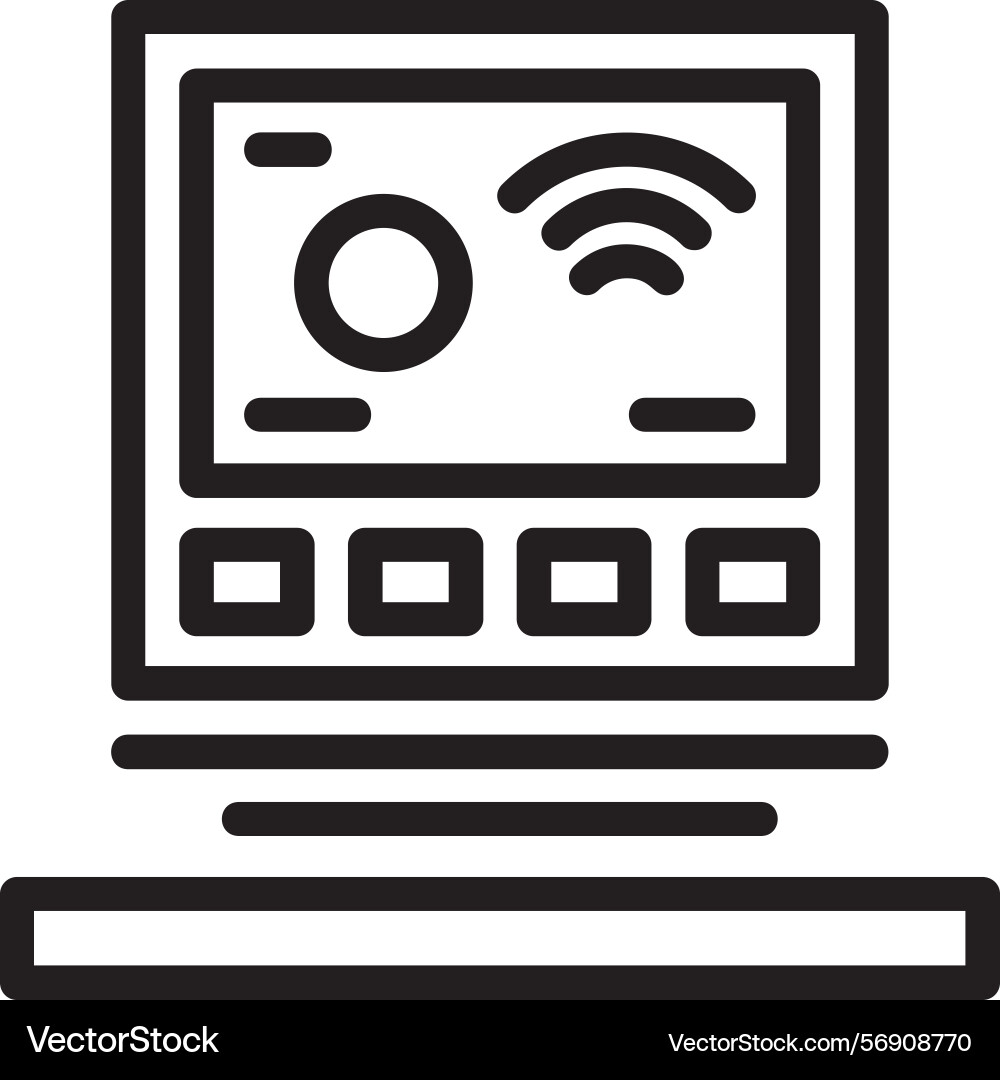 Thermostat linear style icon design Vector Image