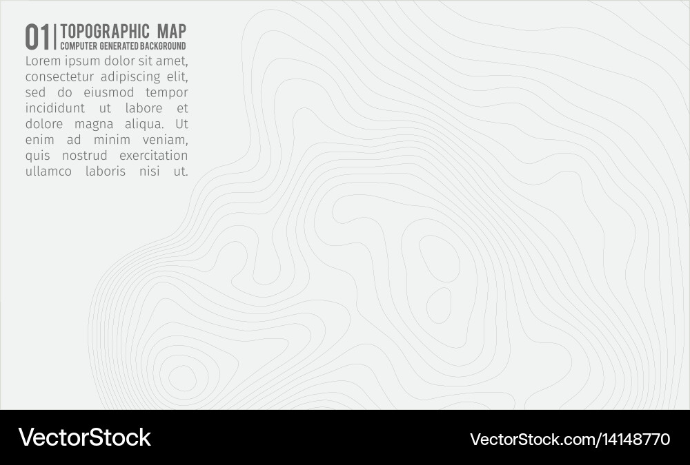 Topographic map background with space for copy Vector Image