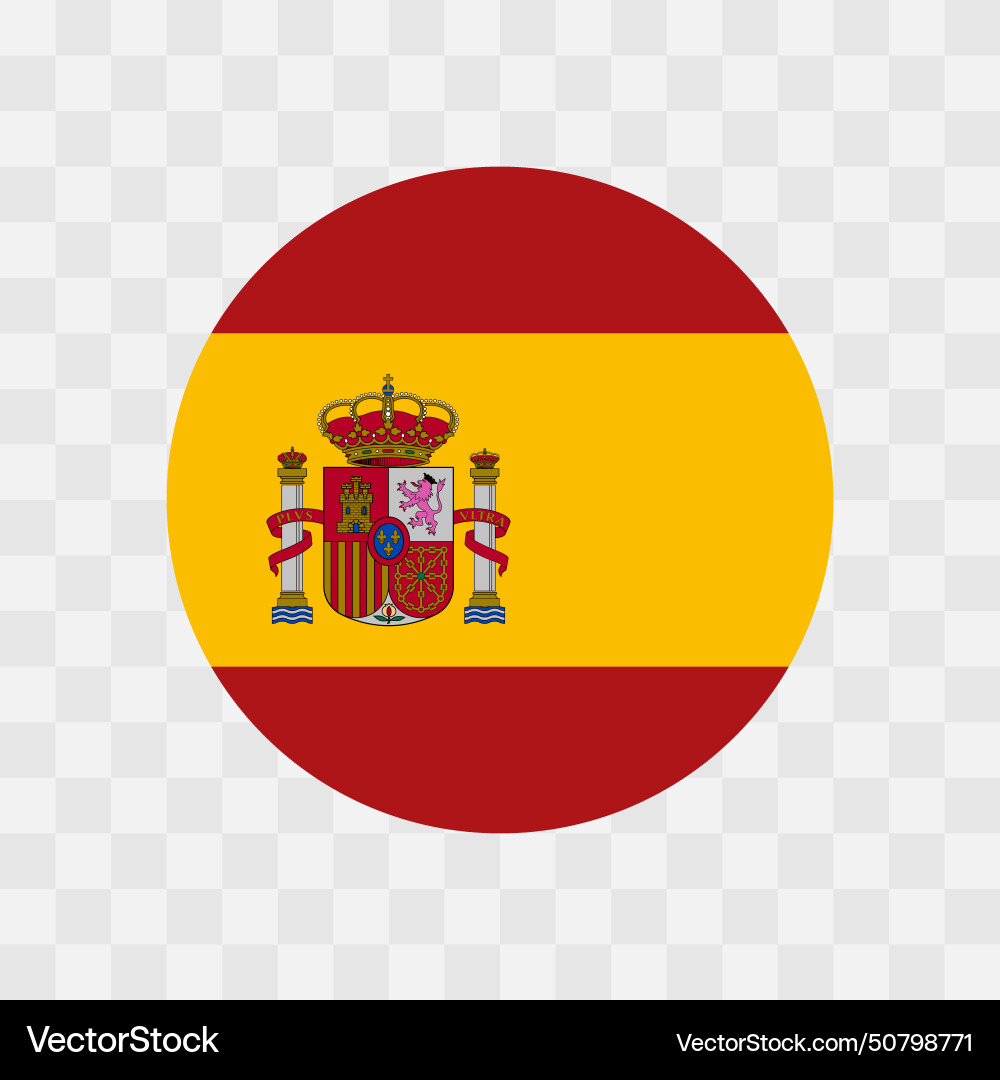 Circle flag of spain Circle flag of spain vector image