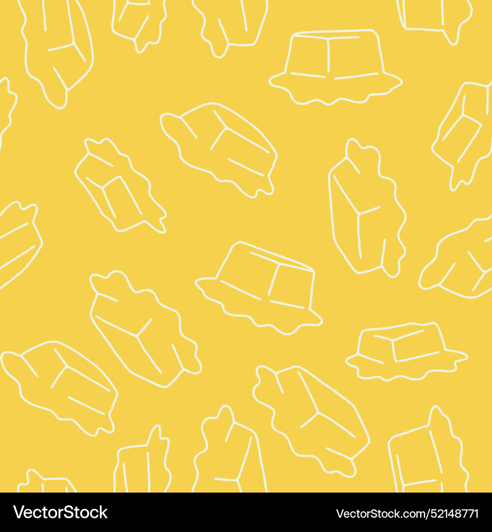 Outline butter seamless pattern for print Outline butter seamless pattern for print vector image