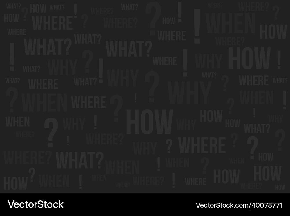 Question mark - questions whose answers Question mark - questions whose answers vector image