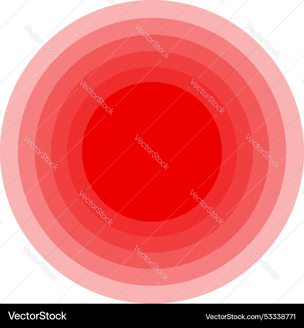 Red gradient concentric circles creating tunnel Red gradient concentric circles creating tunnel vector image