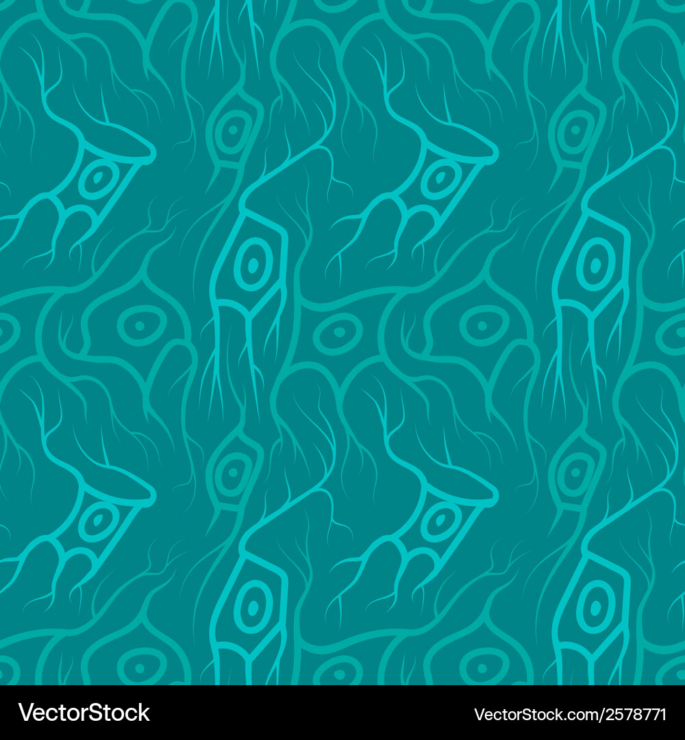 Seamless pattern with neurons Vector Image