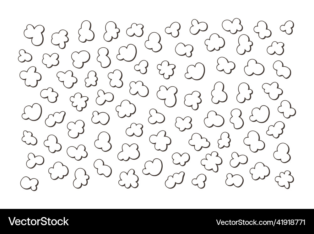 Seamless pattern with popcorn hand drawn pop corn Vector Image