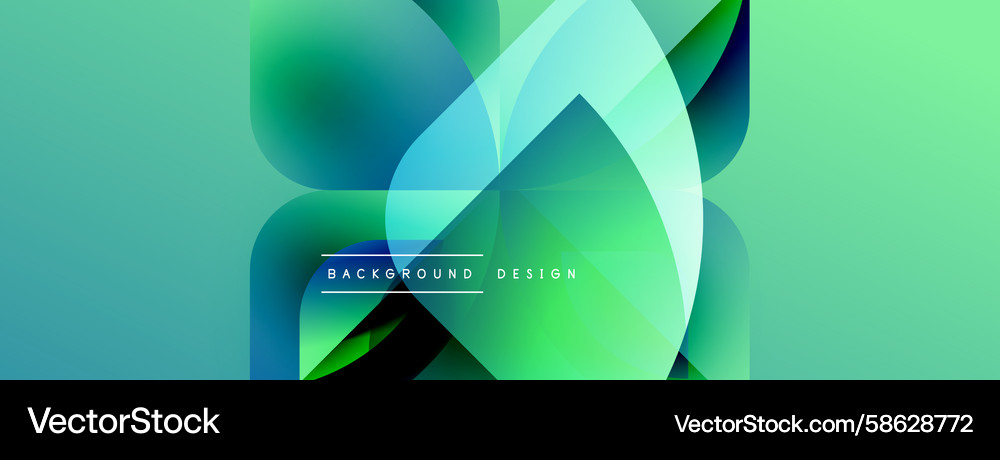 Abstract fluid shapes overlap creating vibrant Vector Image