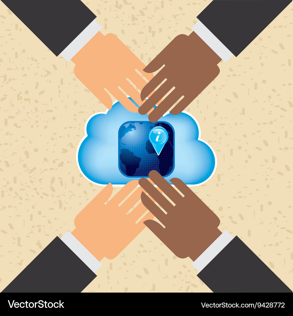 Cloud computing design Vector Image