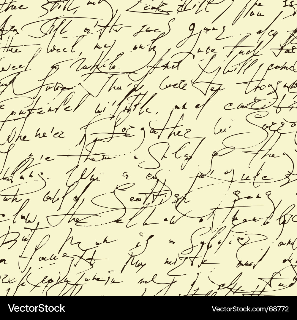 Elegant Script Pattern vector image