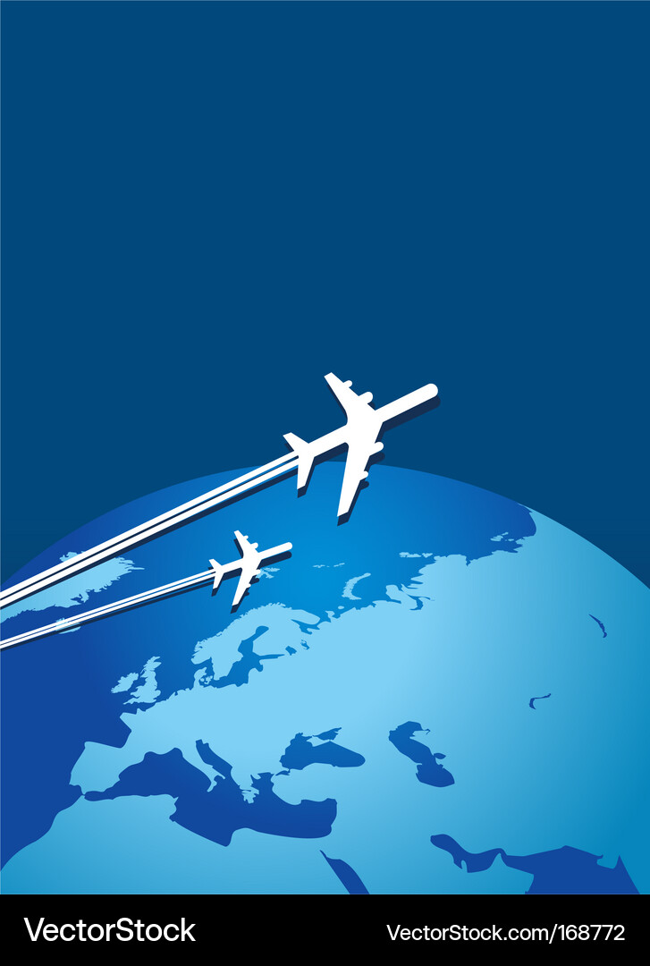 Global Flight Journey Vector Image