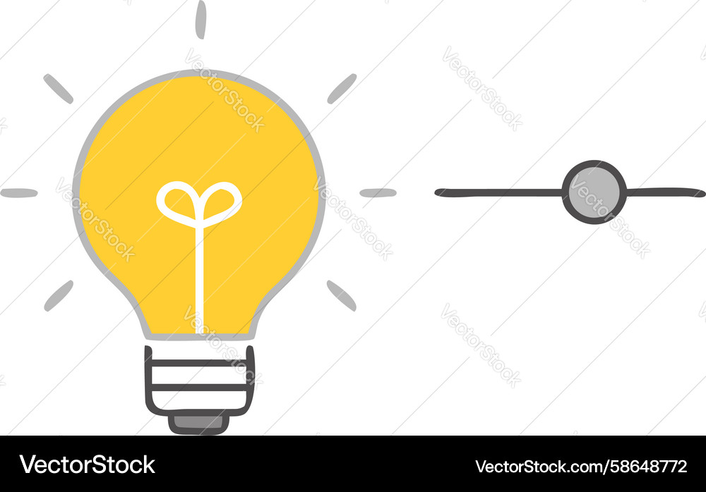 Light bulb with power indicator icon design Vector Image