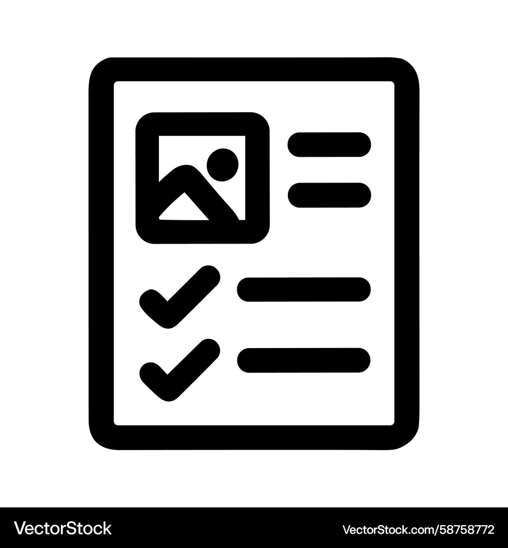 Minimalist Checkmark Document Vector Image