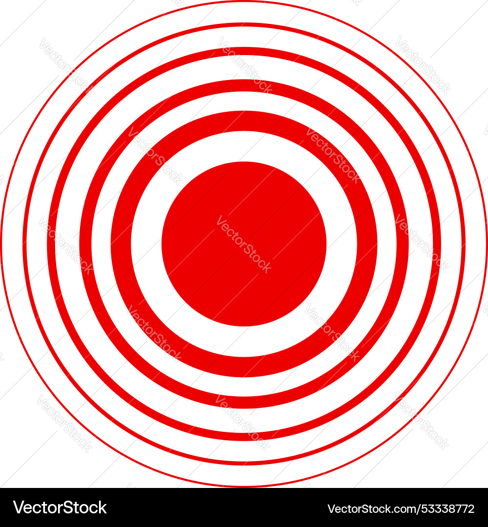 Red concentric circles forming a circular pattern Red concentric circles forming a circular pattern vector image