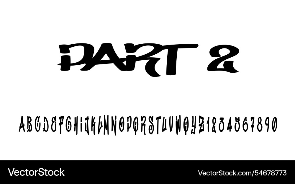 Numbers made of ink and bru vector image