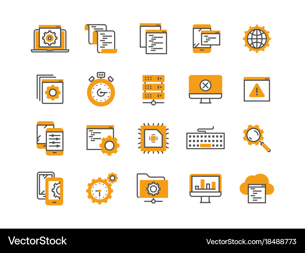 Seo and app development search engine Vector Image